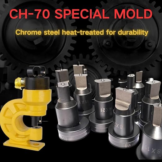 30-Piece Round Hole Punch Die Set-Compatible with CH-70 Machine, Heavy Duty Metal Punching Dies for Steel Sheet, Copper Plate, Aluminum Plate (30-Piece Round Hole Punch Die Set)