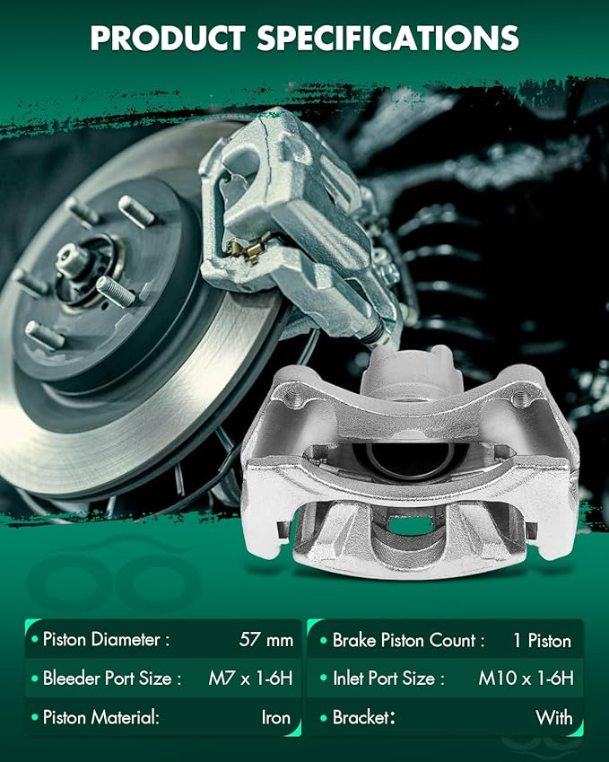 SCITOO 18B5033 Front Right Disc Brake Caliper Assembly w/Bracket For Chrysler For 200/For Cirrus/For Sebring,For Dodge For Avenger/For Caliber,For Jeep For Compass/For Patriot