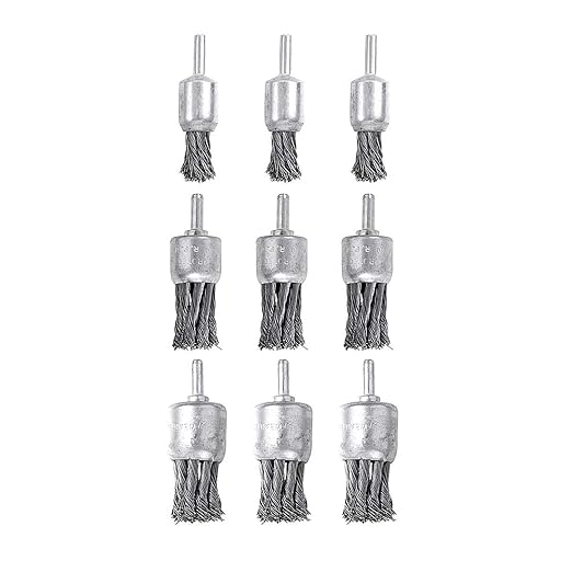 9 Pack Wire Wheels Brush for Drill, - Sizes 0.8" 1" 1.2", Mixiflor Knotted and Wire End Brush, for Derusting, Paint Removal, Deburring. Fast, Easy for Angle Grinder, Pneumatic - 2.75 Inch
