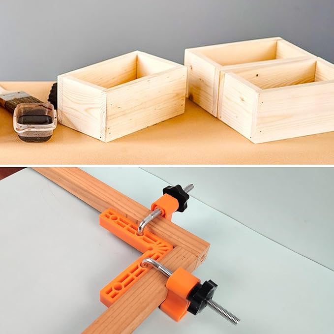 90 Degree Clamp,Positioning Squares, 3" 4" 2.3" Right Angle Clamp with 12 Clamping Squares,Corner Clamps Woodworking Tool for Pictures Frames, Cabinets, Boxes