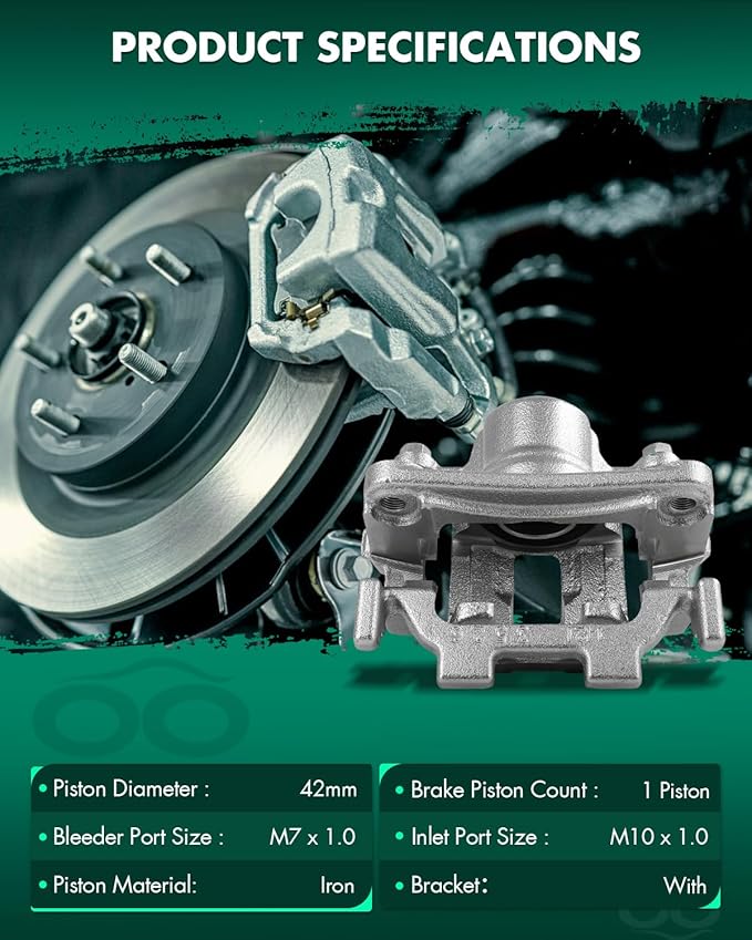 SCITOO 19B6036 Rear Left Disc Brake Caliper w/Bracket For INFINITI For G25/For G37/For JX35/For M35/For M35h/For M37/For M45/For M56/For Q40/For Q50,For Nissan For 370Z/For Murano/For Pathfinder