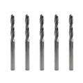 1/4" Solid Carbide Jobber Drill Bits with Straight Shank and 118° Point Angle, Made from K20 Tungsten Carbide,Applications: for Stainless Steel Alloy Metal, 5-Piece