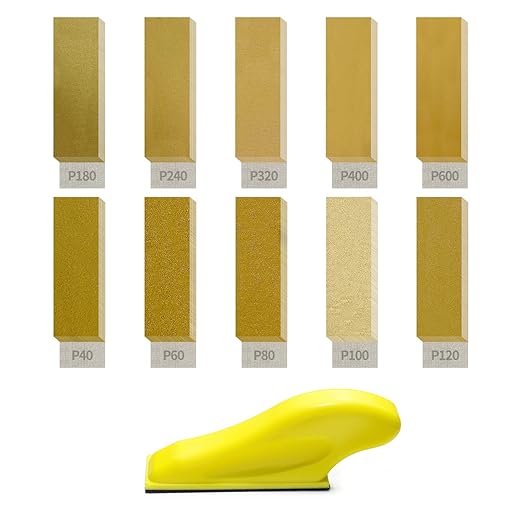 Micro Sander Kit 3.5 x 1 Inch Mini Sander Kit with 100Pcs Sandpaper Grit 40/60/80/100 /120/180/240/320/400/600