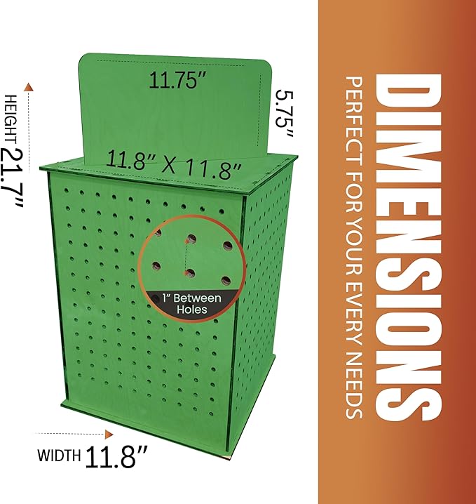 TORCHED DISPLAYS Rotating Pegboard Display… (Green)