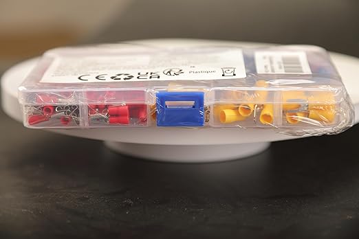 330PCS Crimp Connectors, 2.8mm 4.8mm 6.3mm Male and Female Spade Connector kit, 15 Types Crimp Terminals Electrical Connectors, Electrical Terminals Includes Spade Ring Fork Wire Connectors
