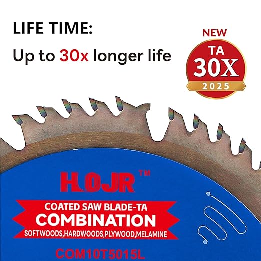 Circular Saw Blade Woodworking TA Series,12" 60-Tooth 1" Arbor, Combination Wood Cutting Saw Blade,Special Anti-Thermal Adhesion Coating on Cutting Edge-TA, Com 12" 60T TA