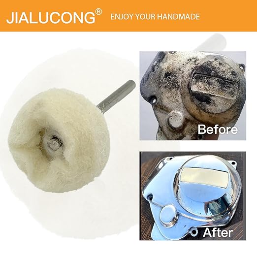 10pcs 1/8inch Cashmere Polishing Buffing Wheel for Dremel Polishing Kit - Polishing Wheel or Silver Polish Wheel - Watch Polishing Kit - Jewelry Buffer Dremel