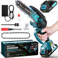 6 Inch Mini Chainsaw Cordless, Portable Electric Chain Saw, for Wood Cutting, Tree Trimming, Courtyard, Household, and Garden, Father's Day Gift for Men Dad Husband