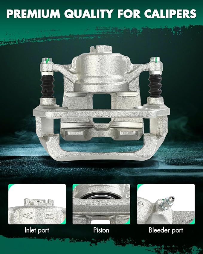 SCITOO 19B7106 Front Left Disc Brake Caliper w/Bracket Fit For Honda For Accord 2013-2022,For Honda For HR-V 2016-2022, Single Piston