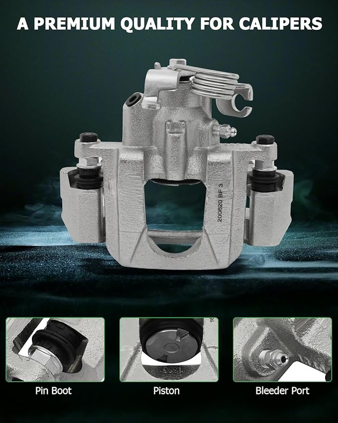 SCITOO Rear Left+Right Brake Calipers With Bracket 18B5263 18B5262 Compatible For Ford For Explorer 2011-2015 For Ford For Flex 2010-2014 For Ford For Taurus 2013-2014 For Lincoln MKT 2010-2013
