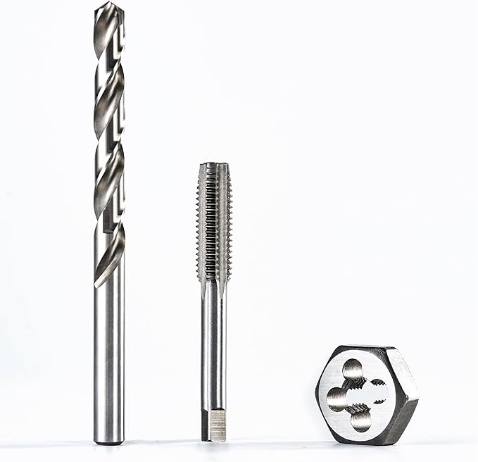 toolant M12 x 1.5 Tap and Die Set with 10.5mm Drill Bit Combo for Threading