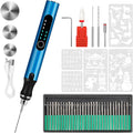 Engraving Pen with 37 Bits,Mini Electric Engraver Etching Machines Cordless Rotary Tools Engraved Jewelry Stone Metal Plastic Wood Resin Model (Blue)
