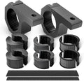 Nilight 90020B 2 Pack Mounting Bracket Kit LED Off Road Light Horizontal Bar Tube Clamp Roof Roll Cage Holder, 2 Years Warranty,Black