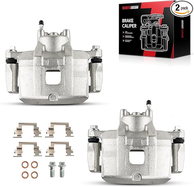 Torchbeam Front Brake Calipers Set for Jeep Patriot 2007-2017, Jeep Compass 2007-2017, Dodge Avenger 2008-2014, Chrysler 200 2011-2014, Front Left and Front Right Calipers Replace # 18B5032+18B5033
