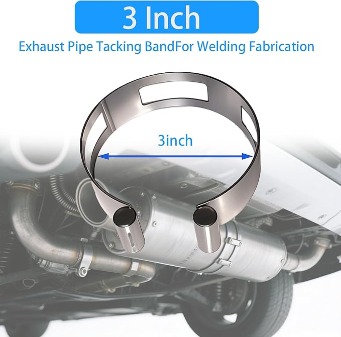 3 inches Stainless Steel Exhaust Tack Welding Clamp-On Kit | Heavy-Duty Corrosion-Resistant Tool for Automotive Exhaust Fabrication & Professional Welding Projects (3 inches 1PCS)