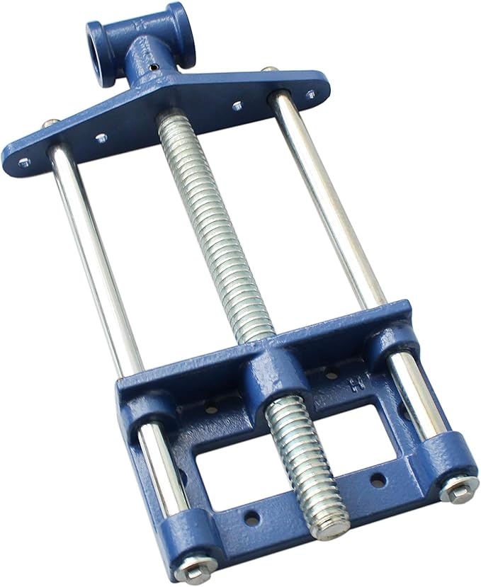 HFS(R) 10.5 Inch Heavy Duty Front Screw Woodworking Bench Vise for Workbench, Chrome Plating Leg Vise Hardware