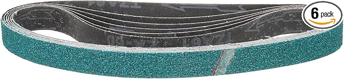2 x 42 Inch Sanding Belt, 6 Pcs 24 Grit Zirconia Knife Sharpener Belts Work Sharpening for Belt Sander Knife Carving Tool Metal Working