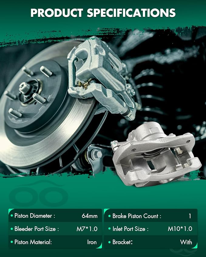 SCITOO Front Left Brake Caliper With Bracket 19B3196 Compatible For Toyota For RAV4 2006-2018