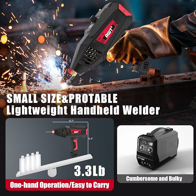AWT Welding Machine Handheld 90Amp,ARC Welder/Lift TIG 110V Hand Held Welder Machine,Digital Display IGBT Inverter Welder Portable MMA Welder Machine,Welding Tool Set and Toolbox,Ideal for Home DIY