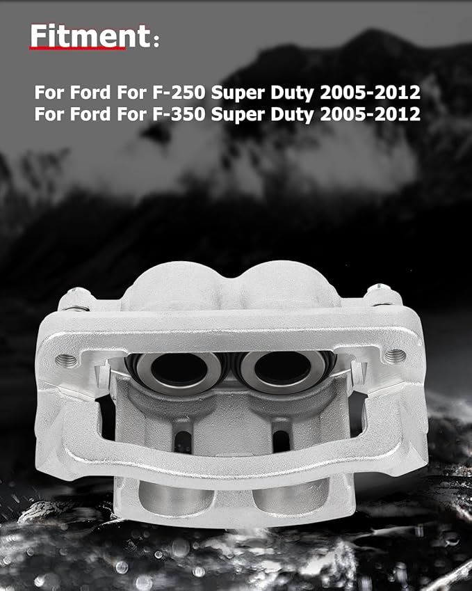 cciyu Front Left Brake Caliper Assembly w/Bracket 18-B5023 2005 2006 2007 2008 2009 2010 2011 2012 For Ford For F-250 Super Duty,2005 2006 2007 2008 2009 2010 2011 2012 For Ford For F-350 Super Duty