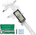 Digital Caliper 6 Inch with Large LCD Screen, Inch/MM/Fraction Conversion, 150mm Micrometer Caliper All Stainless Steel Diameter Measuring Tool for Jewelers/Woodworkers/DIY