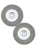Crimped Wire Wheel Brush 4in 5/8-11 Threads Arbor for 4-1/2" Angle Grinder Metal Rust Paint Stain Removal - 2pcs