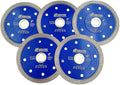 SHDIATOOL 4-1/2 Inch Diamond Saw Blade Cutting Porcelain Tile Ceramic Granite Marble Brick(5-Pack)