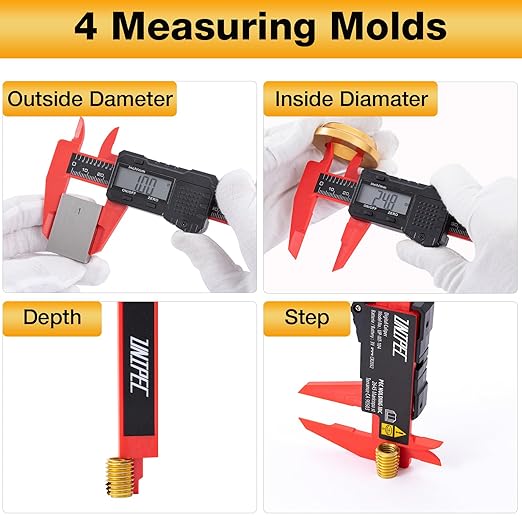 Digital Caliper 6 inch Digital Micrometer Caliper,ABS Body for Accurate Measurements with LCD Screen, Auto-Off Feature, Inch and Millimeter Conversion