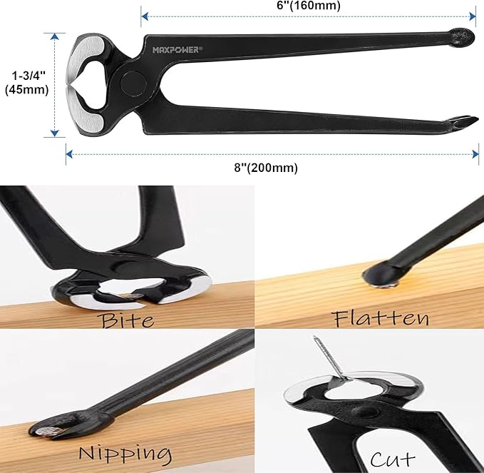 3PCS Nail Puller Set, 7 inch End Cutting Pliers, 8 inch Carpenter's Pincers, 9 inch End Cutting Nippers,nail puller set, end cutting pliers, carpenter's pincers, wire cutting tools
