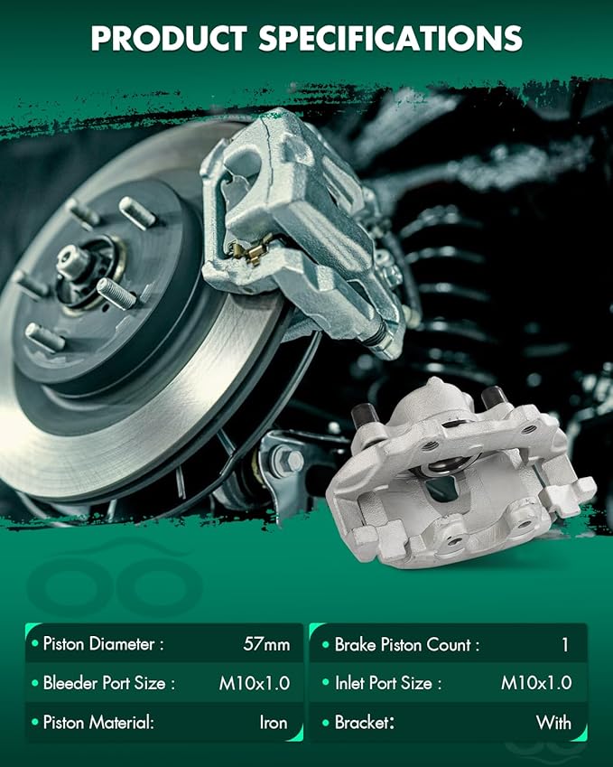 SCITOO 18B5483 Front Right Disc Brake Caliper w/Bracket Fit For Ford For Escape 2013-2019,For Ford For Transit Connect 2014-2022,For Lincoln For MKC 2017-2019, Single Piston