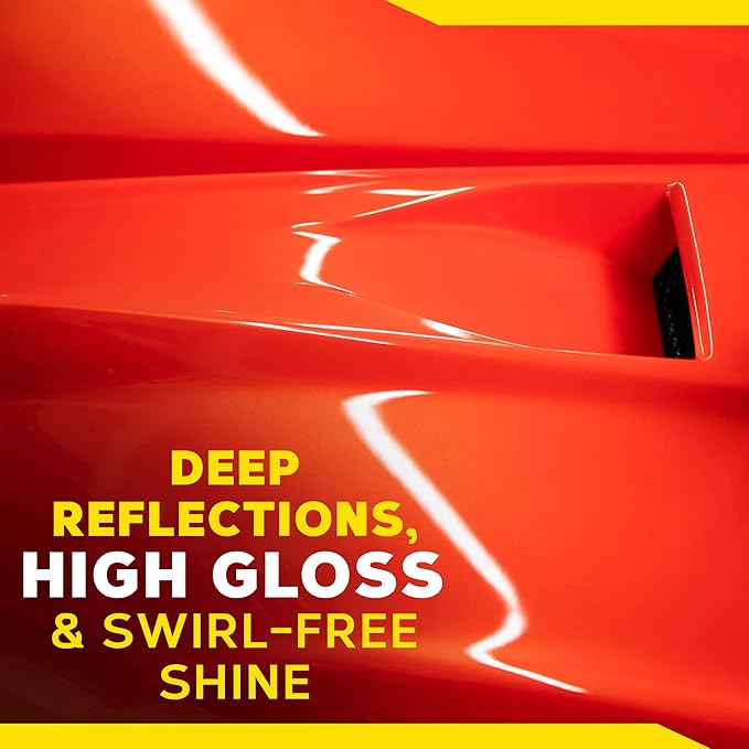 Meguiar's M205 Mirror Glaze Ultra Finishing Polish, Easy-to-Use Formula for Impeccable Shine, Multiple Ways to Apply Mirror Glaze, Removes Defects and Swirls for a High Gloss, 32 Oz Container