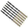 Drill Bit, 4mm Cutting Diameter, 4341 HSS Gold and Black 118° Cutting Angle Number Jobber Bits - (Applications: for Drilling Soft Metal Plastic Wood), 6-Pieces