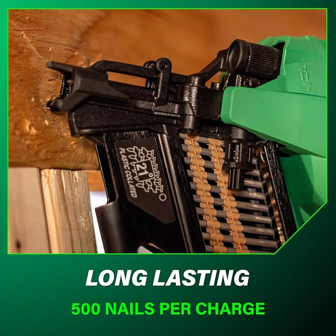 Metabo HPT 18V MultiVolt Cordless 21° Framing Nailer Kit, 3-1/2" Plastic Strip Framing Cordless Nailer, Power Tool with 4.0Ah Lithium Ion Battery, Drives 2" to 3-1/2" Nails, NR1890DRA
