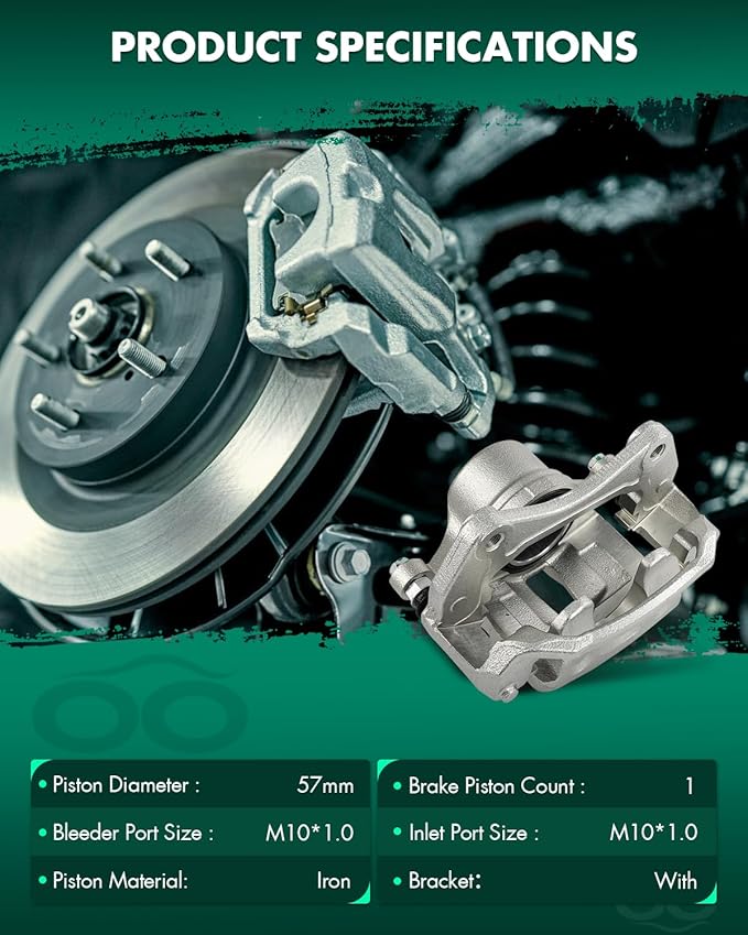 SCITOO Front Left Brake Caliper With Bracket 19B6407 Compatible For Kia For Forte 2010-2013,For Kia For Forte Koup 2010-2013,For Kia For Forte5 2012-2013