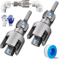 Integrated Internal & External Pipe Threading Tool, Pipe Thread Cutting Tool, Electric Drill Compatible 2 In 1 PVC Pipe Threader Kit, 1/2" 3/4" PVC Thread Maker Tool for Water Pipes (2 Pcs 1/2’’)