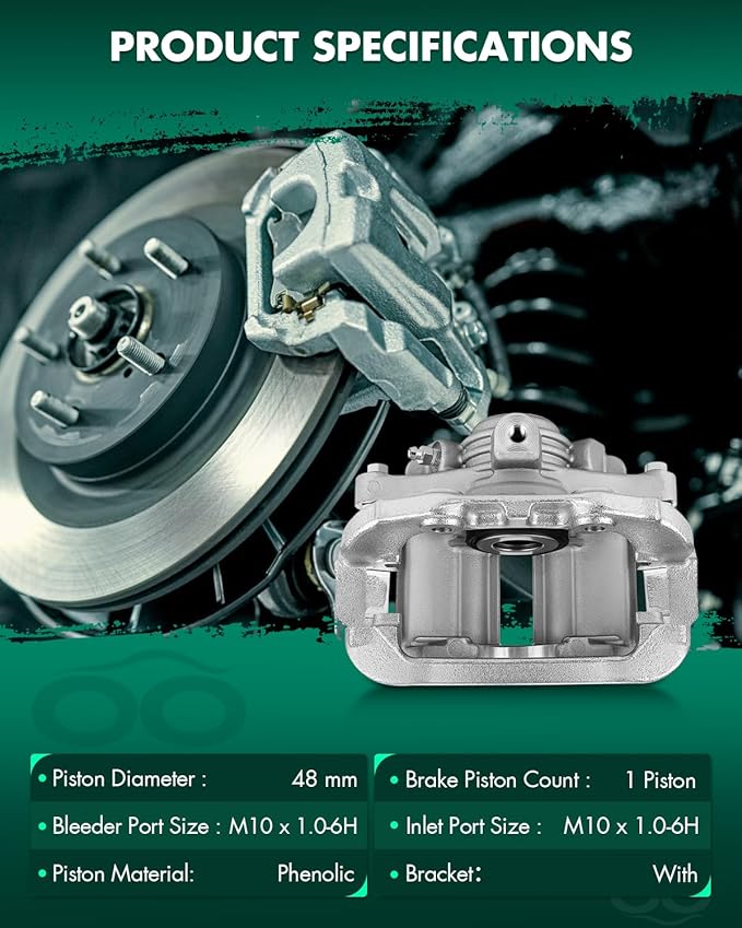 SCITOO Rear Brake Calipers With Bracket 18B4713 18B4712 Compatible For Chevy Blazer/S10, For GMC Jimmy 98-05 For GMC Sonoma 98-04 For Isuzu Hombre 98-00 For Oldsmobile Bravada 98-01