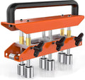 3 Station Roller, 0-90 ° Angle Large Radius Sheet Roller Bender, Aluminum Standing Seam Roofing Tools (Brown)