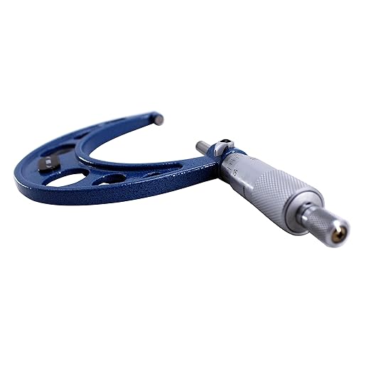 HFS(R) 5-6" Outside Micrometer with 0.0001" Accuracy, Carbide Anvil and Laser-Etched Scale