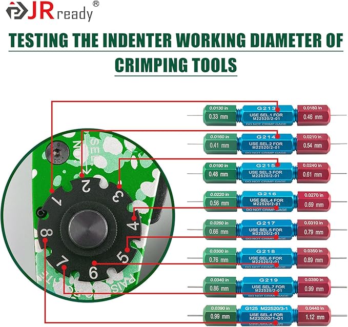 JRready ST2119-NEW-AS2G M22520/2-1 Standard Adjustable Indent Crimp Tools AS22520 Series Crimper work all MIL Positioners for the Miniature and Sub-miniature Connector Contacts in Electronic Systems