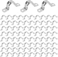 300 PCS 7/8 Inch Stainless Steel Rigid Pipe Strap, M22 Conduit Clamps, U Bracket Mounting Clamps with Two Hole, U Tube Pipe Clamp for Chemical Industry, Commercial