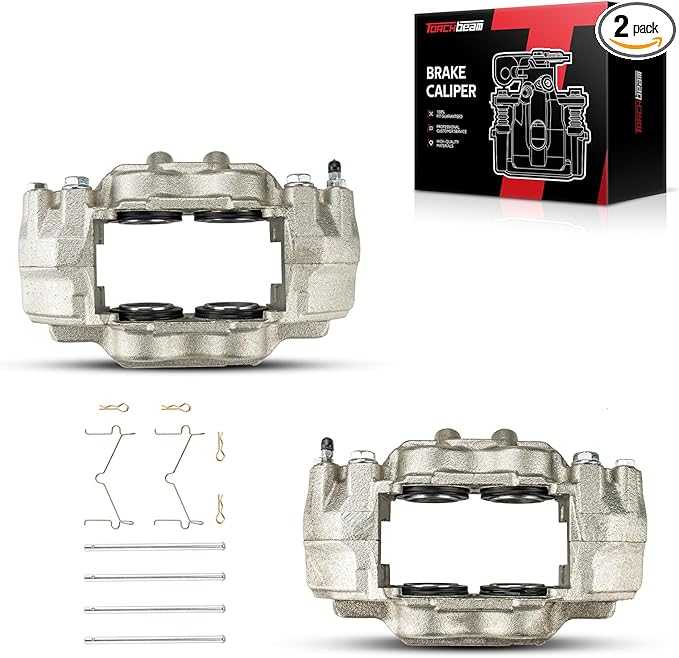 Torchbeam Front Brake Calipers Set for Toyota Tundra 2000-2006, Toyota Sequoia 2001-2007, Toyota 4Runner 2003-2005, Front Left and Front Right Calipers Replace # 192712+192713