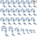 Tanstic 30Pcs 1-1/4 Inch EMT Pipe Strap Zinc Plated Steel One Hole Strap Conduit Clamp Rigid Pipe Strap for Pipe Fixing