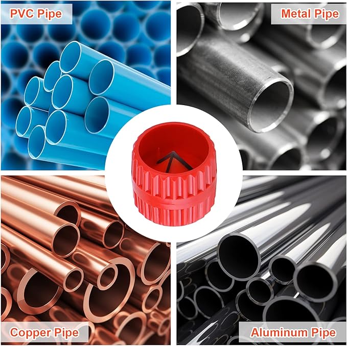 Tubing Cutter 1/8" to 1-3/8" for Pipe Copper PVC with Extra Blade and Reamer, Depth Gauge and Pipe Deburring Tool Kit, 1/8'' to 1-5/8'' Inner Outer Reamer Pipe Tubing Chamfer Tool for PVC PPR Aluminum
