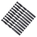 Drill Bit, 9.5mm Cutting Diameter, 4241 HSS Nitriding Black 118° Cutting Angle Versatile Jobber Bits - (Applications: for Drilling Plastic Wood Soft Metal), 10-Pieces