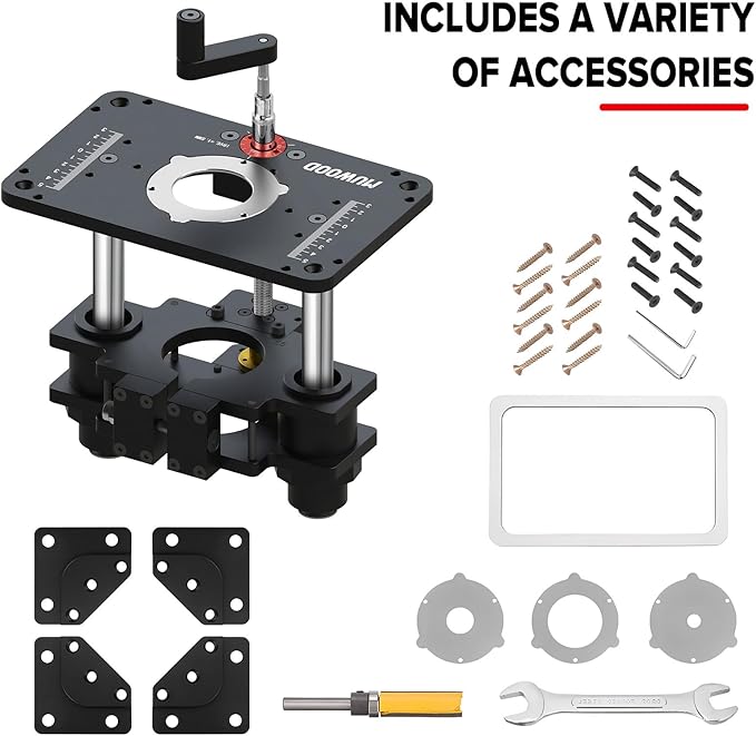 Router Lift, Precision Router Table Lift System, Durable Router Table Insert Plate, Router Lifts for Woodworking for 65mm Diameter Motors