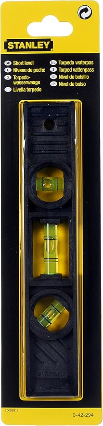 Stanley 0-42-294 Spirit level "Torpedo" of plastic, Black