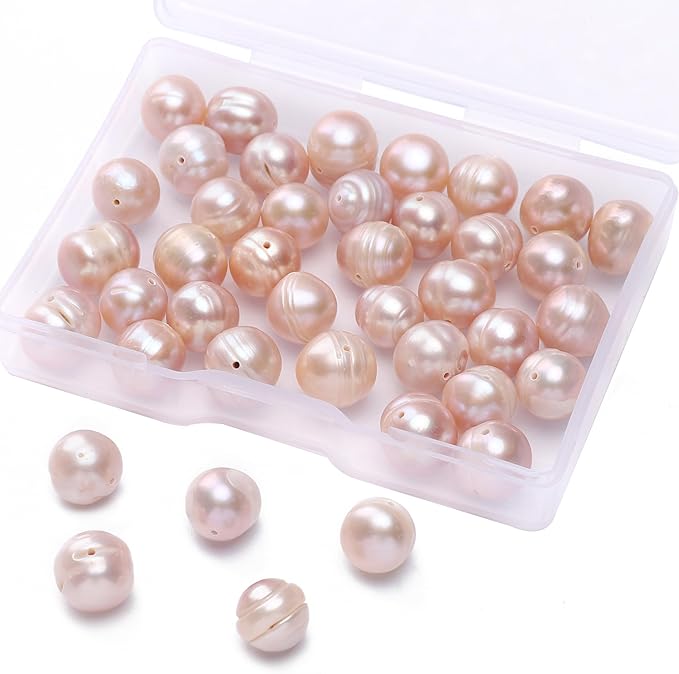 Natural Pearl Beads Potato 9-10mm Purple Freshwater Cultured Loose Gemstone Beads for DIY Jewelry Making 13.8''/Strand HQ