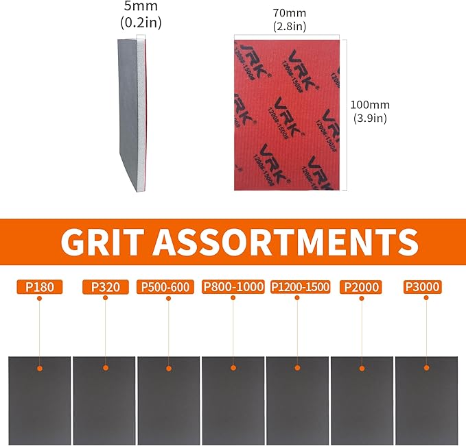 28 Pcs 180-3000 Grit Sanding Sponge,Ultra Fine Sandpaper,Soft Foam Hand Sander Block Wet Dry Sanding Pads for Automobile Wood Furniture Metal Drywall Polishing