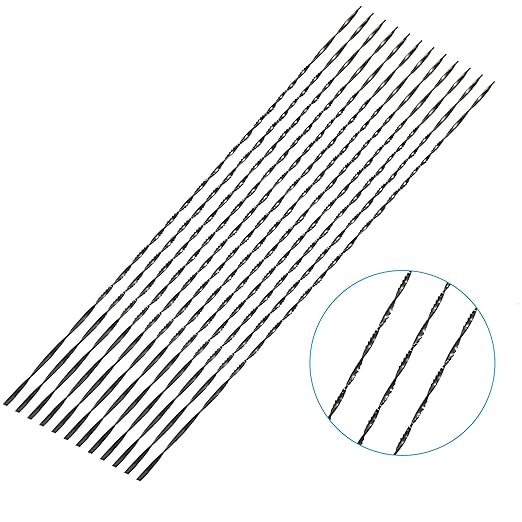 Scroll Saw Blade, 12 Pcs Spiral Scroll Saw Blades for Wood Metal Plastic Cutting Sawing Carve (#6)