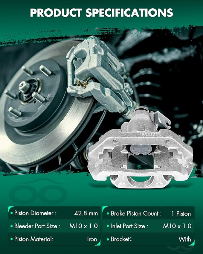 SCITOO 18B5213 18B5212 Disc Brake Calipers Assembly with Bracket Fit For Ford For Flex 2009 For Lincoln For MKS 2009 2010 2011